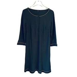 LA PERLA Viscose Short Night Gown 3/4 Sleeve Dark Green Women Size Medium